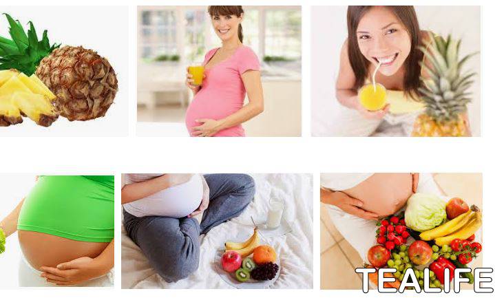 Consumo de zumo de piña durante el embarazo